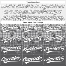 Load image into Gallery viewer, Custom White Steel Gray 3D Gradient Square Shape Two-Button Unisex Softball Jersey