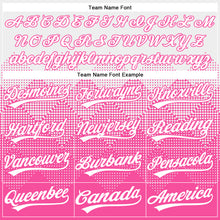 Load image into Gallery viewer, Custom White Pink 3D Gradient Square Shape Two-Button Unisex Softball Jersey