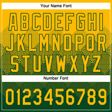 Load image into Gallery viewer, Custom Gold Green 3D Gradient Square Shape Two-Button Unisex Softball Jersey