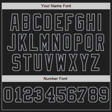 Load image into Gallery viewer, Custom Black White-Gray Pinstripe Authentic Split Fashion Baseball Jersey