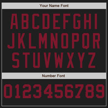 Load image into Gallery viewer, Custom Black Cream-Crimson Pinstripe Authentic Split Fashion Baseball Jersey