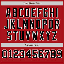 Load image into Gallery viewer, Custom Red White-Black Pinstripe Authentic Split Fashion Baseball Jersey