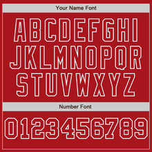 Load image into Gallery viewer, Custom Red White-Red Pinstripe Authentic Split Fashion Baseball Jersey