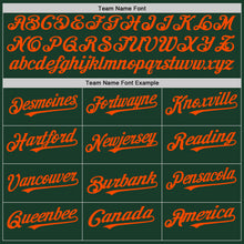 Load image into Gallery viewer, Custom Green White-Orange Pinstripe Authentic Split Fashion Baseball Jersey