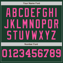 Load image into Gallery viewer, Custom Green White-Pink Pinstripe Authentic Split Fashion Baseball Jersey