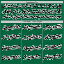 Load image into Gallery viewer, Custom Kelly Green White-Black Pinstripe Authentic Split Fashion Baseball Jersey