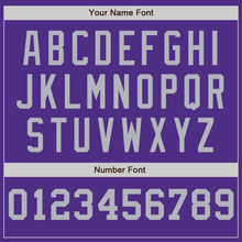 Load image into Gallery viewer, Custom Purple White-Gray Pinstripe Authentic Split Fashion Baseball Jersey