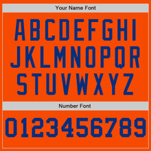 Load image into Gallery viewer, Custom Orange White-Royal Pinstripe Authentic Split Fashion Baseball Jersey