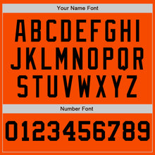 Load image into Gallery viewer, Custom Orange White-Black Pinstripe Authentic Split Fashion Baseball Jersey