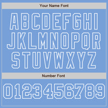 Load image into Gallery viewer, Custom Light Blue White-Light Blue Pinstripe Authentic Split Fashion Baseball Jersey