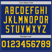 Load image into Gallery viewer, Custom Royal White-Yellow Pinstripe Authentic Split Fashion Baseball Jersey