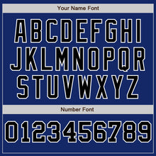 Load image into Gallery viewer, Custom Royal White-Black Pinstripe Authentic Split Fashion Baseball Jersey