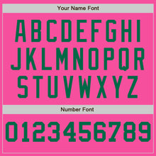 Load image into Gallery viewer, Custom Pink White-Kelly Green Pinstripe Authentic Split Fashion Baseball Jersey