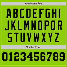 Load image into Gallery viewer, Custom Neon Green White-Black Pinstripe Authentic Split Fashion Baseball Jersey