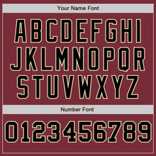 Load image into Gallery viewer, Custom Burgundy Cream-Black Pinstripe Authentic Split Fashion Baseball Jersey