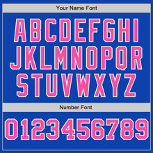 Load image into Gallery viewer, Custom Thunder Blue White-Pink Pinstripe Authentic Split Fashion Baseball Jersey