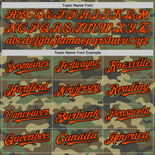 Load image into Gallery viewer, Custom Camo Orange Cream-Black Pinstripe Authentic Split Fashion Salute To Service Baseball Jersey