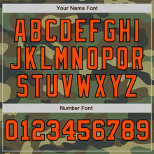 Load image into Gallery viewer, Custom Camo Orange Cream-Black Pinstripe Authentic Split Fashion Salute To Service Baseball Jersey