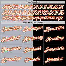 Load image into Gallery viewer, Custom Black Orange-Gray Split Fashion Performance T-Shirt