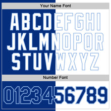 Load image into Gallery viewer, Custom Royal White-Light Blue Split Fashion Performance T-Shirt