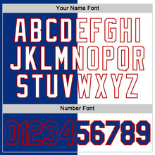 Load image into Gallery viewer, Custom Royal White-Red Split Fashion Performance T-Shirt