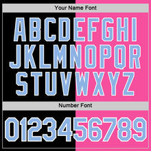 Load image into Gallery viewer, Custom Black Light Blue-Pink Split Fashion Performance T-Shirt