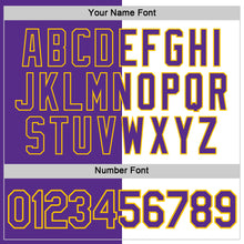 Load image into Gallery viewer, Custom Purple White-Yellow Split Fashion Performance T-Shirt