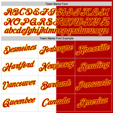 Load image into Gallery viewer, Custom Red White-Yellow Split Fashion Performance T-Shirt