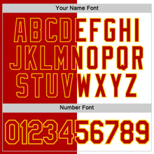 Load image into Gallery viewer, Custom Red White-Yellow Split Fashion Performance T-Shirt