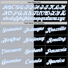 Load image into Gallery viewer, Custom Black Light Blue-Gray Split Fashion Performance T-Shirt