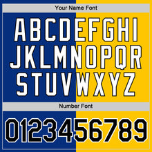 Load image into Gallery viewer, Custom Royal Black-Yellow Split Fashion Performance T-Shirt