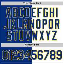 Load image into Gallery viewer, Custom Royal White-Yellow Split Fashion Performance T-Shirt