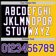 Load image into Gallery viewer, Custom Black Purple-Yellow Split Fashion Performance T-Shirt