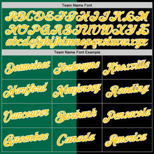 Load image into Gallery viewer, Custom Black Yellow-Kelly Green Split Fashion Performance T-Shirt