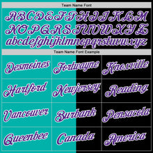 Load image into Gallery viewer, Custom Black Purple-Aqua Split Fashion Performance T-Shirt