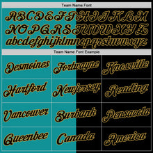 Load image into Gallery viewer, Custom Black Teal-Old Gold Split Fashion Performance T-Shirt