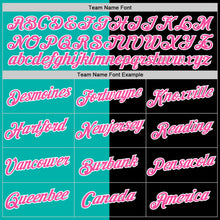 Load image into Gallery viewer, Custom Black Pink-Aqua Split Fashion Performance T-Shirt