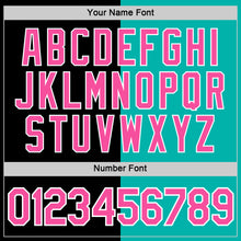 Load image into Gallery viewer, Custom Black Pink-Aqua Split Fashion Performance T-Shirt