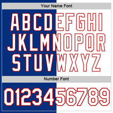 Load image into Gallery viewer, Custom Royal White-Red Split Fashion Performance T-Shirt