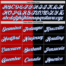 Load image into Gallery viewer, Custom Black Red-Royal Split Fashion Performance T-Shirt