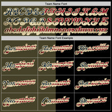 Load image into Gallery viewer, Custom Black Vintage USA Flag Olive-Cream Split Fashion Performance T-Shirt