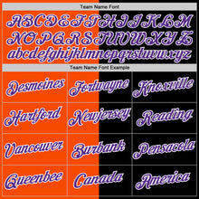 Load image into Gallery viewer, Custom Black Purple-Orange Split Fashion Performance T-Shirt