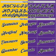 Load image into Gallery viewer, Custom Purple Black-Yellow Split Fashion Performance T-Shirt