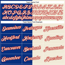 Load image into Gallery viewer, Custom Cream Royal-Red Split Fashion Performance T-Shirt