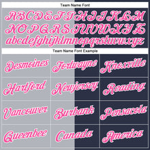 Load image into Gallery viewer, Custom Navy Pink-Gray Split Fashion Performance T-Shirt