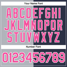 Load image into Gallery viewer, Custom Navy Pink-Gray Split Fashion Performance T-Shirt