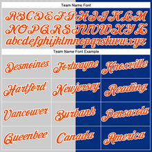 Load image into Gallery viewer, Custom Royal Orange-Gray Split Fashion Performance T-Shirt