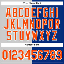 Load image into Gallery viewer, Custom Royal Orange-Gray Split Fashion Performance T-Shirt