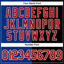 Load image into Gallery viewer, Custom Black Red-Royal Split Fashion Performance T-Shirt