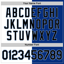 Load image into Gallery viewer, Custom Royal Black-Light Blue Split Fashion Performance T-Shirt